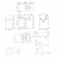 Fontein Luca Sanitair Met Open Schap 35x18x32cm Solide Surface Kraangat Rechts