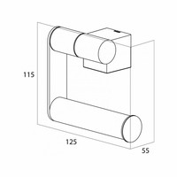 Toiletrolhouder Tiger Nomad Mat Zwart