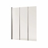 Badwand VM Go Malia 3-delig 130x140cm Scharnierend Chroom Profiel 5mm Veiligheidsglas
