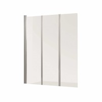 Badwand VM Go Malia 3-delig 130x140cm Scharnierend Chroom Profiel 5mm Veiligheidsglas