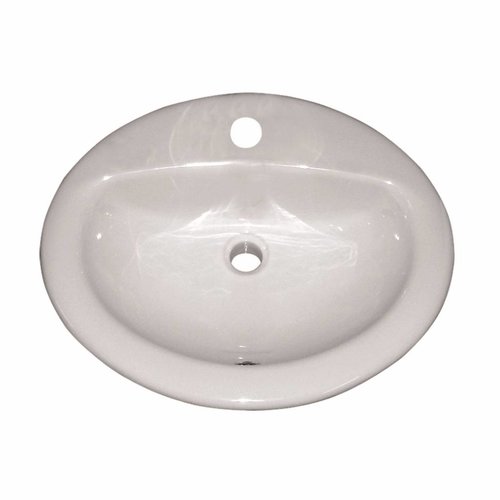 Wastafel VM Isifix Isicentro 51x44cm Porselein Inbouw Wit Met Overloop 