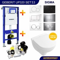 UP320 Toiletset 53 Villeroy & Boch O.Novo Compact Met Bril En Drukplaat