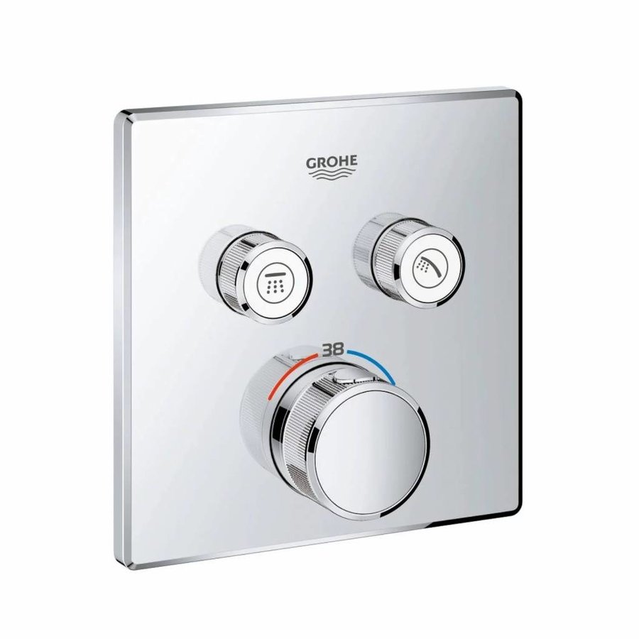 Grohe/Wiesbaden SmartControl Inbouw Doucheset Vierkant Met Hoofddouche 20cm en Handdouche Compleet