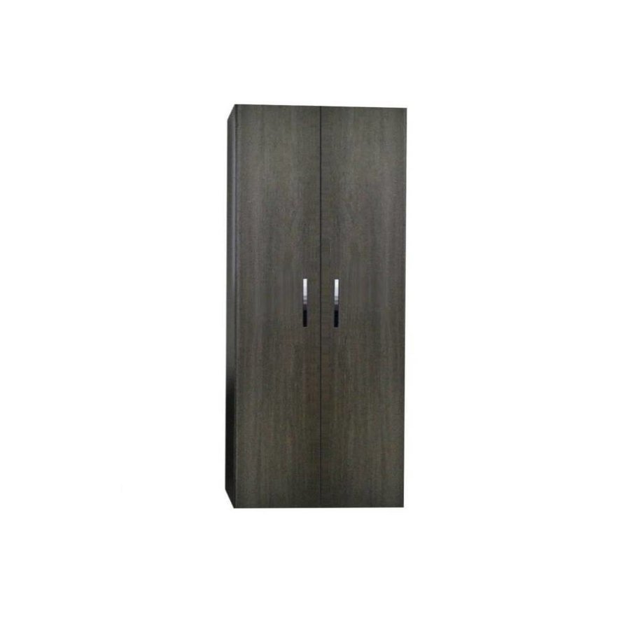 Kolomkast Sanicare Q1/Q4/Q12 2-Deurs Soft-Closing Chromen Greep 160x67x32 cm Grey-Wood