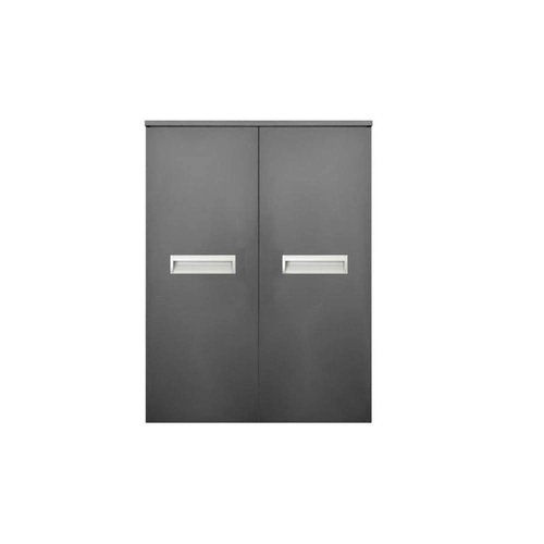 Kolomkast Sanicare Q2/Q3/Q8 2-Deurs Soft-Closing Alu Greep 90x67x32 cm Grey-Wood 