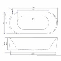 Whirlpool Libero 178x80 cm Luchtsysteem (afvoer optioneel)
