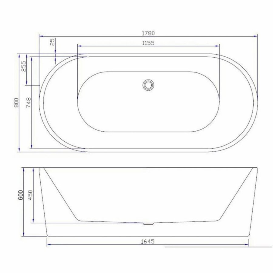 Whirlpool Libero 178x80 cm Luchtsysteem (afvoer optioneel)