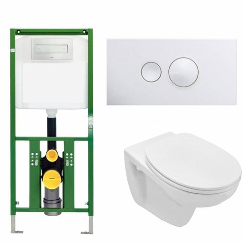 Ecoplus Toiletset 01 Basic Wandcloset Softclose Met Bril En Drukplaat 