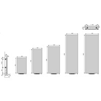 Elektrische Radiator met Blower Vasco Niva N1L1-EL-BL 62x128.5 cm 2000W Verkeerswit