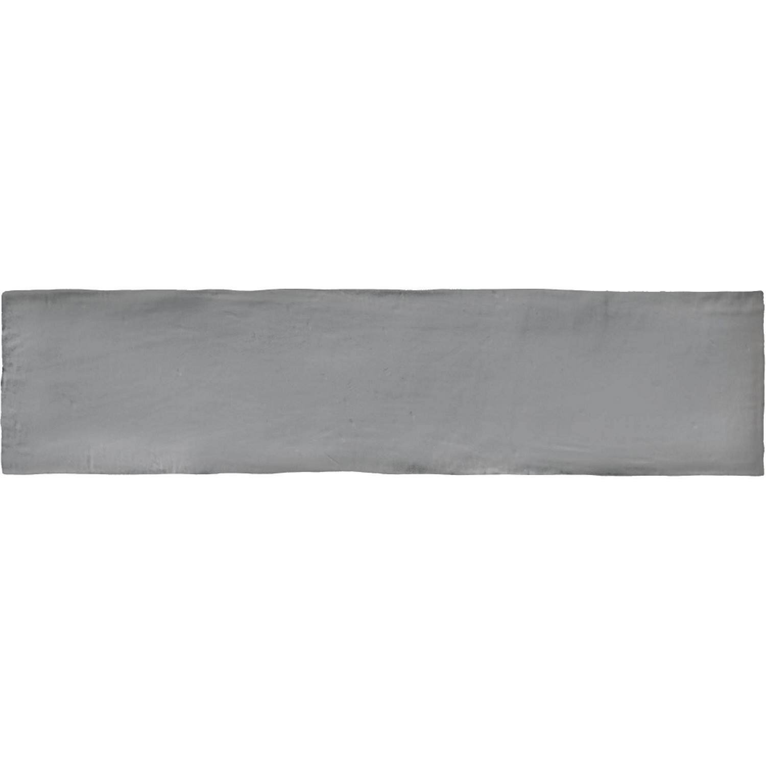 Wandtegel Grey Mat 7.5x30 cm Mat Grijs Prijs P/m2 - Megadump Tiel