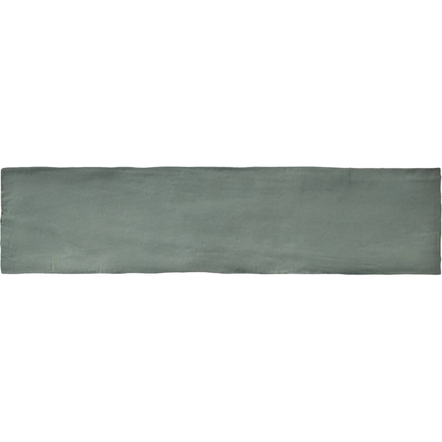 Wandtegel Colonial Jade Mat 7.5x30 cm Mat Groen Jabo