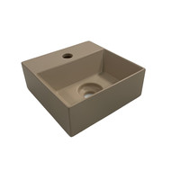 Fontein Salenzi Spy 30x30 cm Mat Taupe (inclusief bijpassende clickwaste)