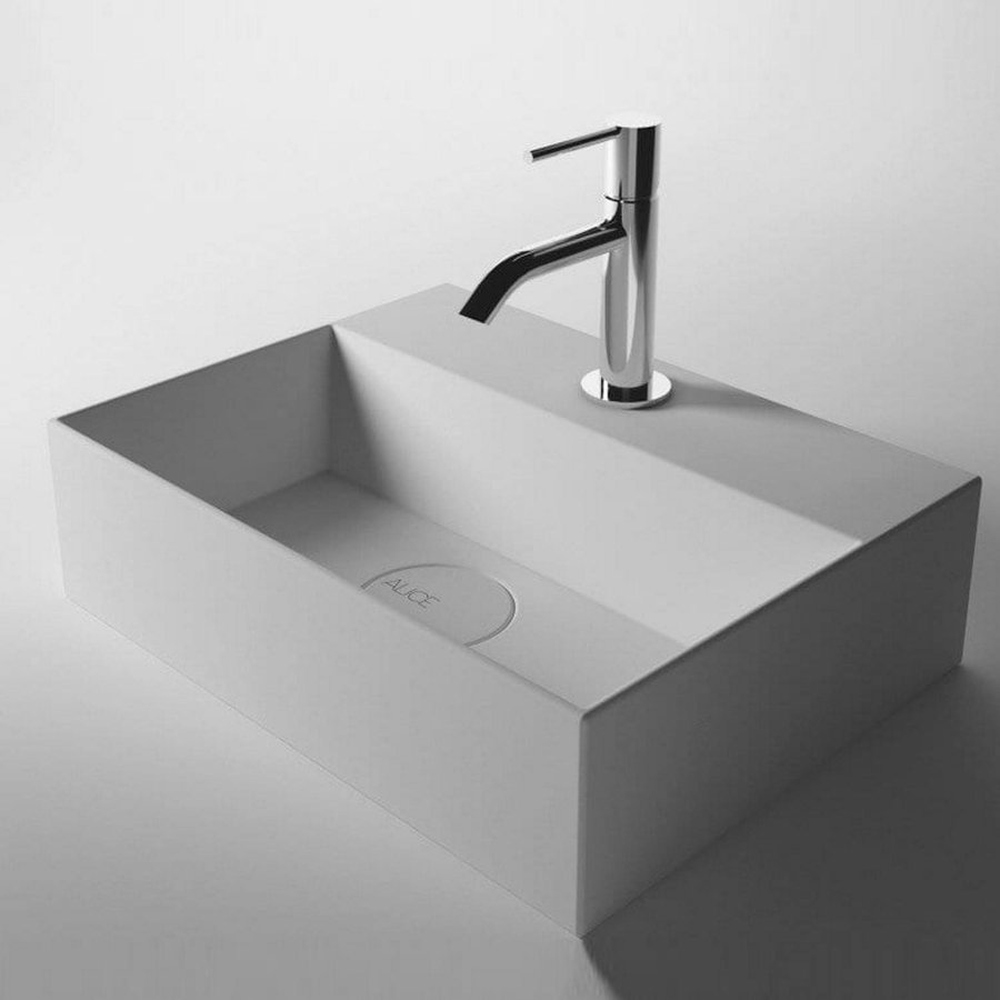 Fontein Salenzi Spy 40x30 cm Glans Wit (inclusief bijpassende waste)