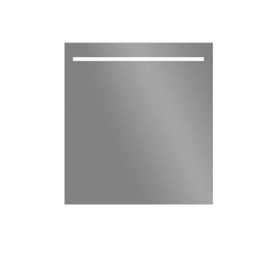 LED Spiegel Sanilux Aluminium met Onderverlichting 80x70 cm Inclusief Spiegelverwarming