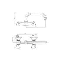 Keukenkraan Go By Van Marcke Easy 2 Muur Model H Mengkraan Chroom