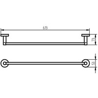 Wandhanddoekhouder Haceka Kosmos 60 cm Chroom