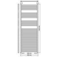 Designradiator Haceka Sahara Adoria 59x162,4 cm Wit (897 Watt)