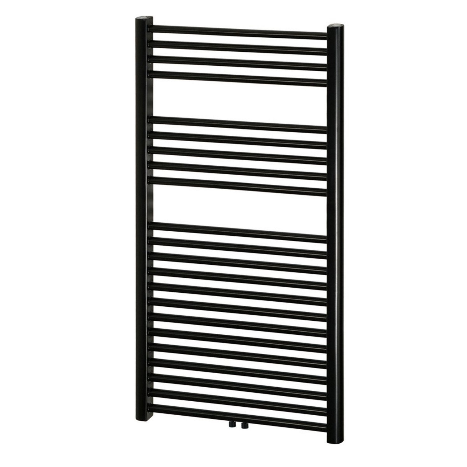 Designradiator Haceka Gobi Adoria 59x111 cm Zwart 6-Punts Aansluiting Haceka