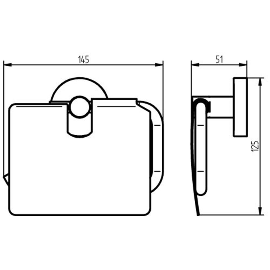 Toiletrolhouder Haceka Kosmos Tec met Klep Mat Chroom