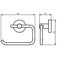 Toiletrolhouder Haceka Kosmos Tec Mat Chroom