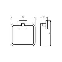 Handdoekring Haceka Mezzo 16.5 cm Chroom