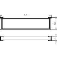 Planchet Haceka Edge 64.5x13 cm Chroom