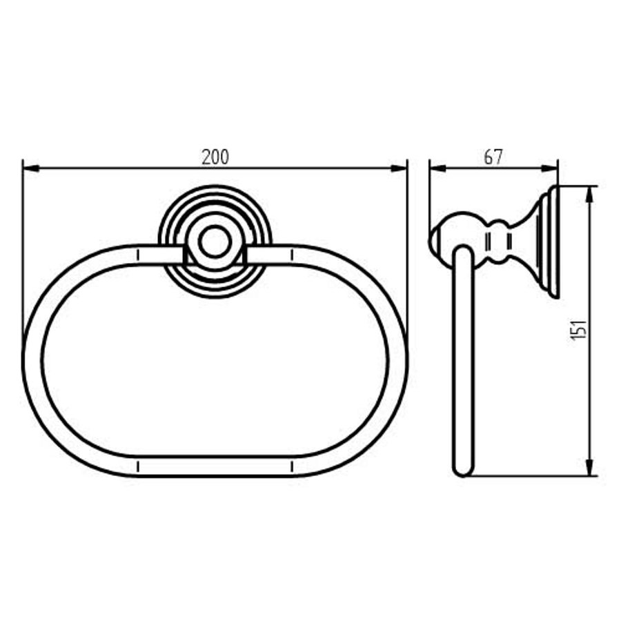 Handdoekring Haceka Allure Chroom