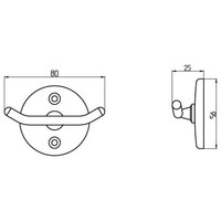 Dubbele Haak Haceka Standaard Chroom