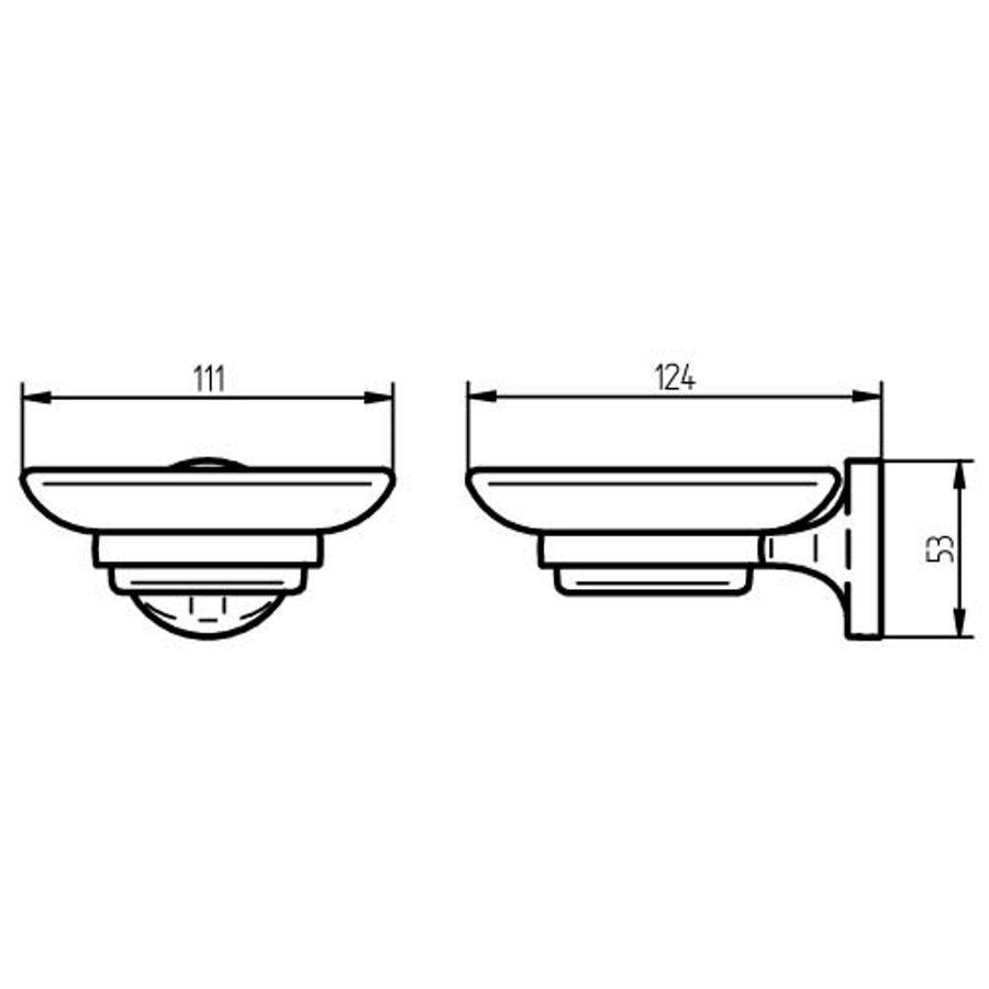 Zeephouder Haceka Aspen met Glazen Inzet Chroom