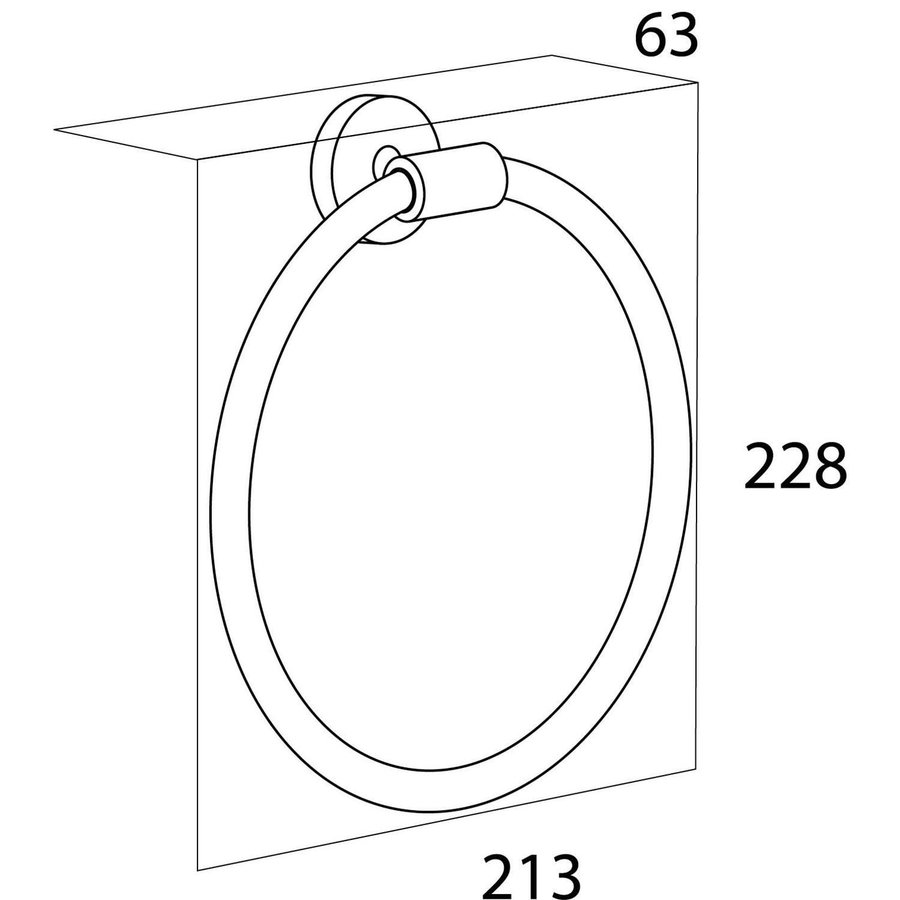 Handdoekring Tiger Boston RVS Glans