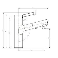 Wastafelmengkraan Best Design Asproli met Uittrekbare Sproeiuitloop Chroom