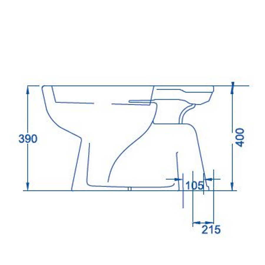 Vrijstaande Toiletpot Van Marcke ISIFIX Vloeraansluiting (H(PK) 21.5 cm Wit