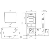 Toiletset Van Marcke Combo Up Pureflow Rimless Hang Wit