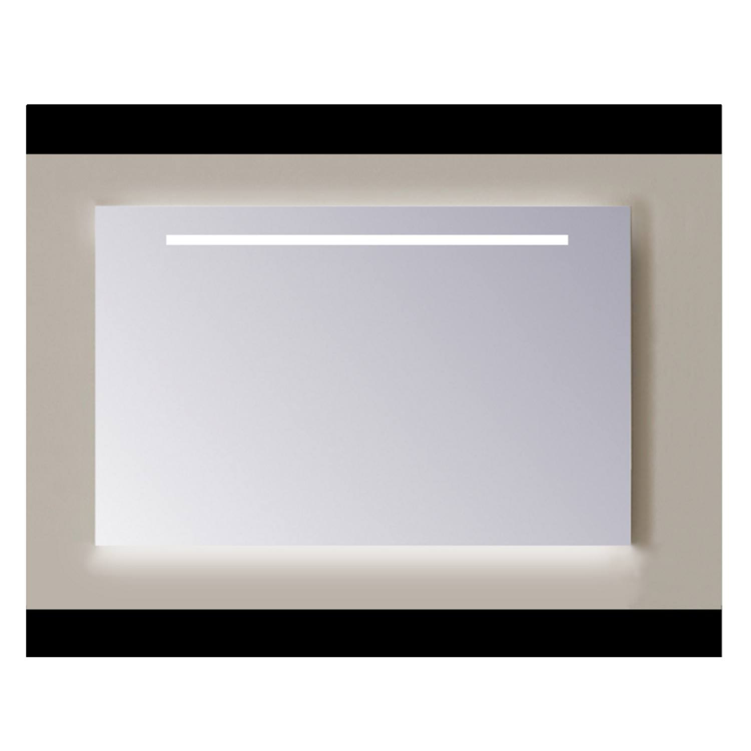 Spiegel Sanicare Q-mirrors 60 x 60 cm Warm White LED Ambi Licht Onder PP Geslepen Sanicare