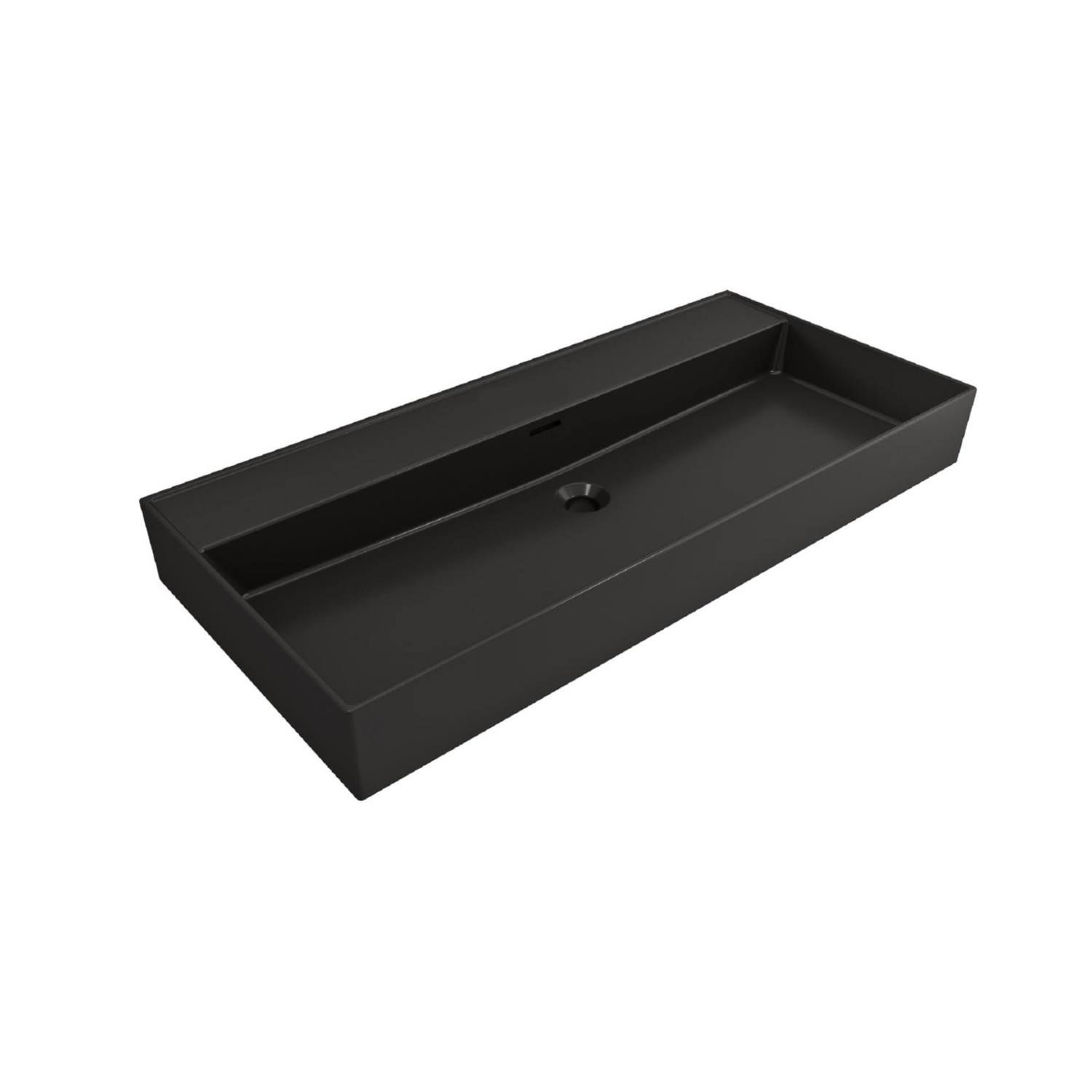 Wastafel Salenzi Cloud Zonder Kraangat 100X45 Cm Met Overloop Mat Zwart salenzi kopen in de aanbieding Wastafel Salenzi Cloud Zonder Kraangat 100X45 Cm Met Overloop Mat Zwart salenzi kopen in de aanbieding