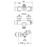 Wandopbouw Douchekraan Schell VITUS VD-C-T / u