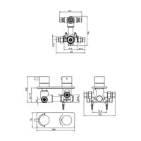 Thermostatische Inbouw Regendouche Set Wiesbaden Type 2 Wandarm 20 cm Rond