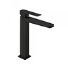 Wastafelmengkraan Tres Slim 1-Hendel Uitloop Recht 19.8 cm Vierkant Mat Zwart