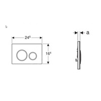 Bedieningsplaat Geberit Sigma 21 Glas Zwart