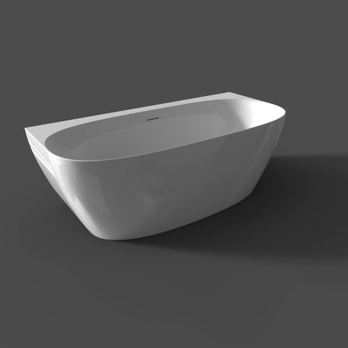 Ligbad Half Vrijstaand Aqua Splash First inclusief Sifon 170x80 cm Acryl Glans Wit 