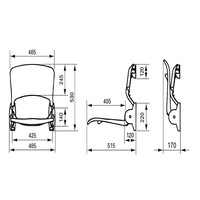 Douchezitting Handicare Linido met Rugleuning Opklapbaar Wit