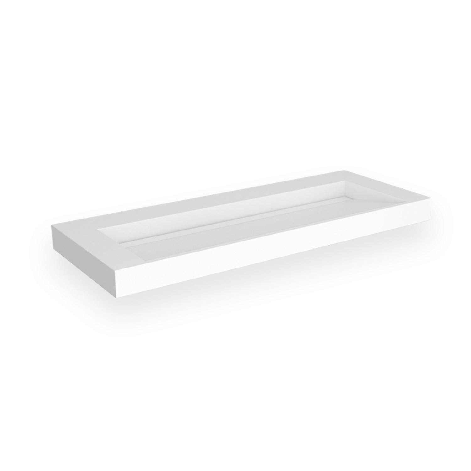 Opbouw Wastafel EH Design Stretto 1205x455x80 mm Solid Surface Mat Wit EH Design