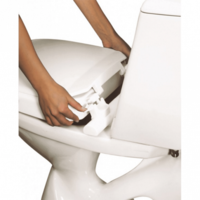 Toiletverhoger Etac Hi-Loo Vastgemonteerd met Deksel 10 cm Wit (draagvermogen tot 150 kg)