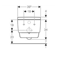 Douche WC Geberit AquaClean Mera Classic met Geurafzuiging Warme Luchtdroging en Ladydouche met Softclose en Deksel Wit