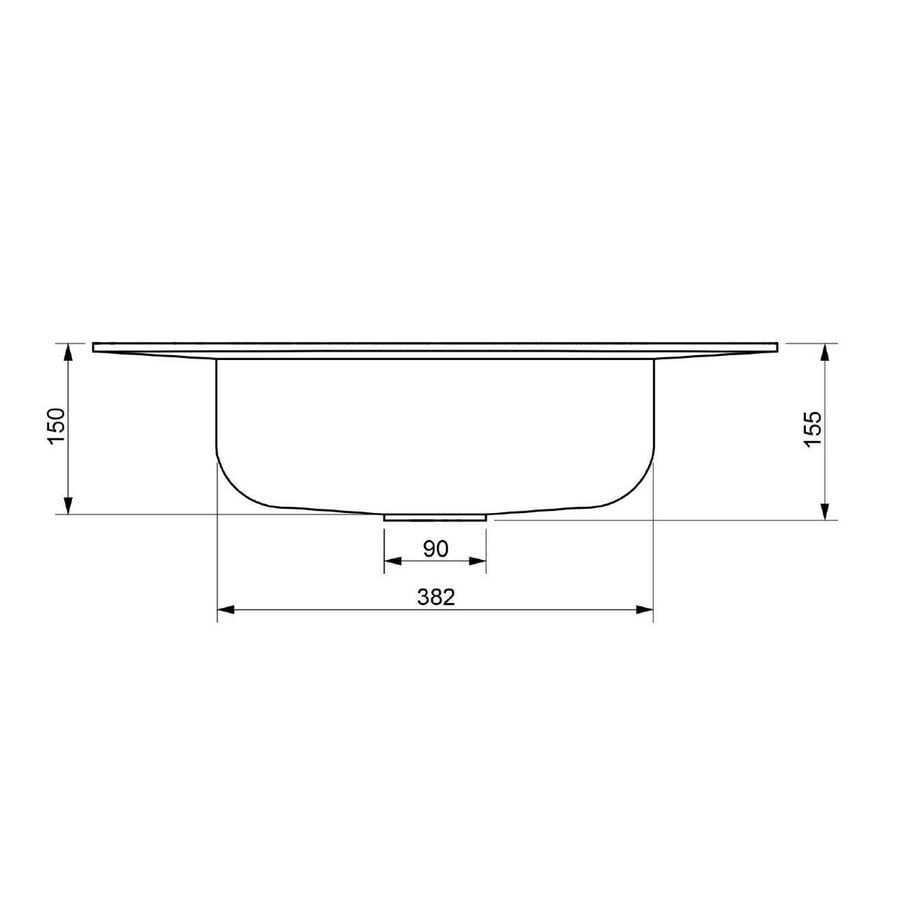 Wastafel Ideavit Solidcap 3.0 Opbouw 60x45.2x15.5 cm Solid Surface Mat Wit