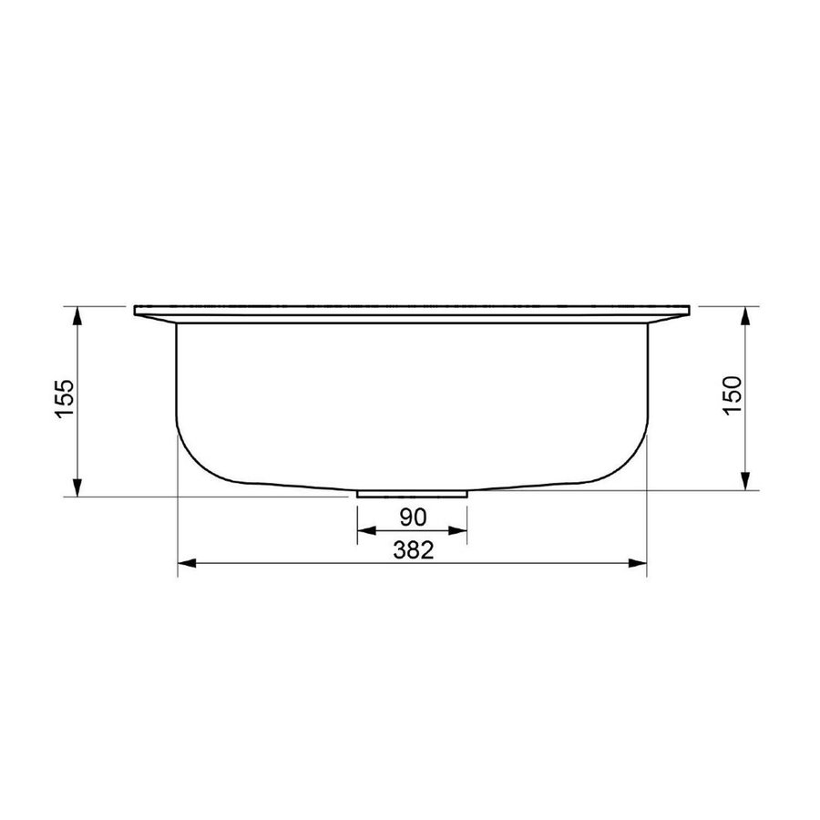 Wastafel Ideavit Solidcap 3.0 Opbouw 60x45.2x15.5 cm Solid Surface Mat Wit