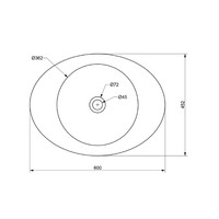 Wastafel Ideavit Solidcap 3.0 Opbouw 60x45.2x15.5 cm Solid Surface Mat Wit