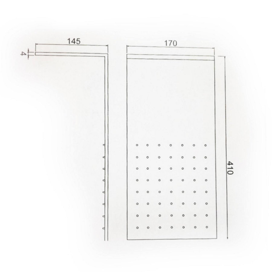 Regen douchekop Mavesteel Halley Rechthoekig 17x41 cm 304L Glanzend Chroom