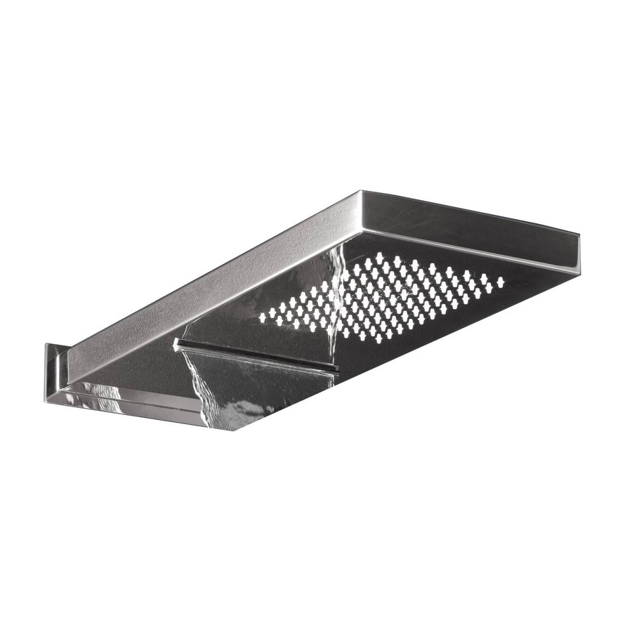 Regen douchekop Mavesteel Oceano met Waterval Rechthoekig 19x47.2 cm 304L Glanzend Chroom