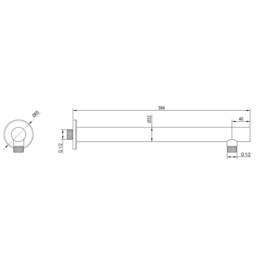 Muuruitloop Brauer Black 40 cm Luxe Mat Zwart